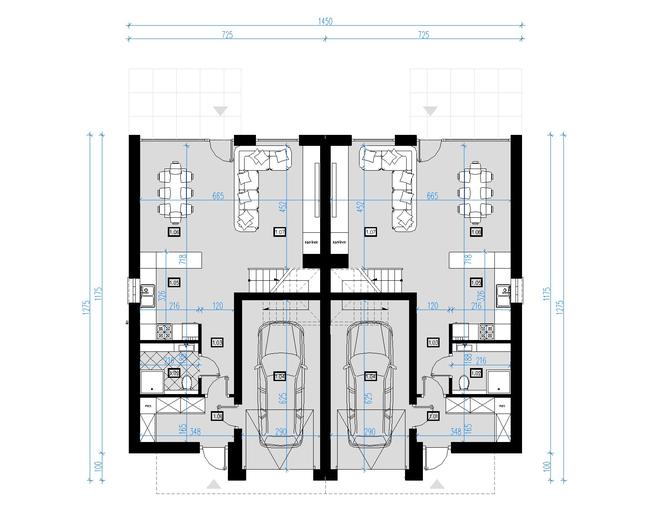 Projekt domu AI01 (bliźniak)
