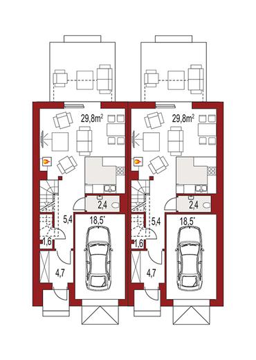 Diana A dwurodzinny (jednorodzinny dwulokalowy)