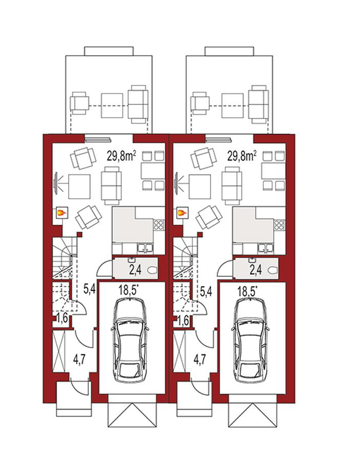 Diana A dwurodzinny (jednorodzinny dwulokalowy)