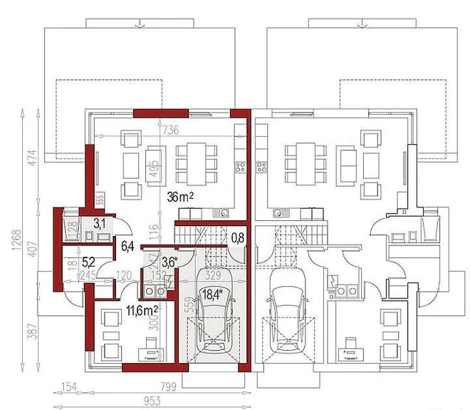 Diana Grande C dwurodzinny (jednorodzinny dwulokalowy)