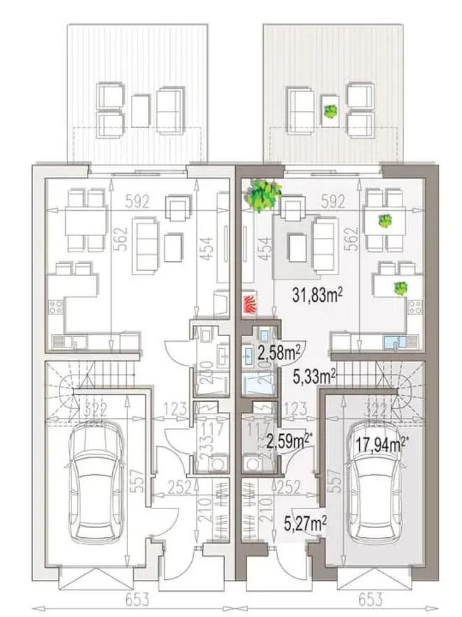 Diana 3 dwurodzinny (jednorodzinny dwulokalowy)