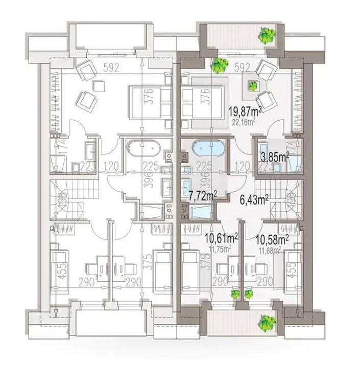 Diana 3 dwurodzinny (jednorodzinny dwulokalowy)