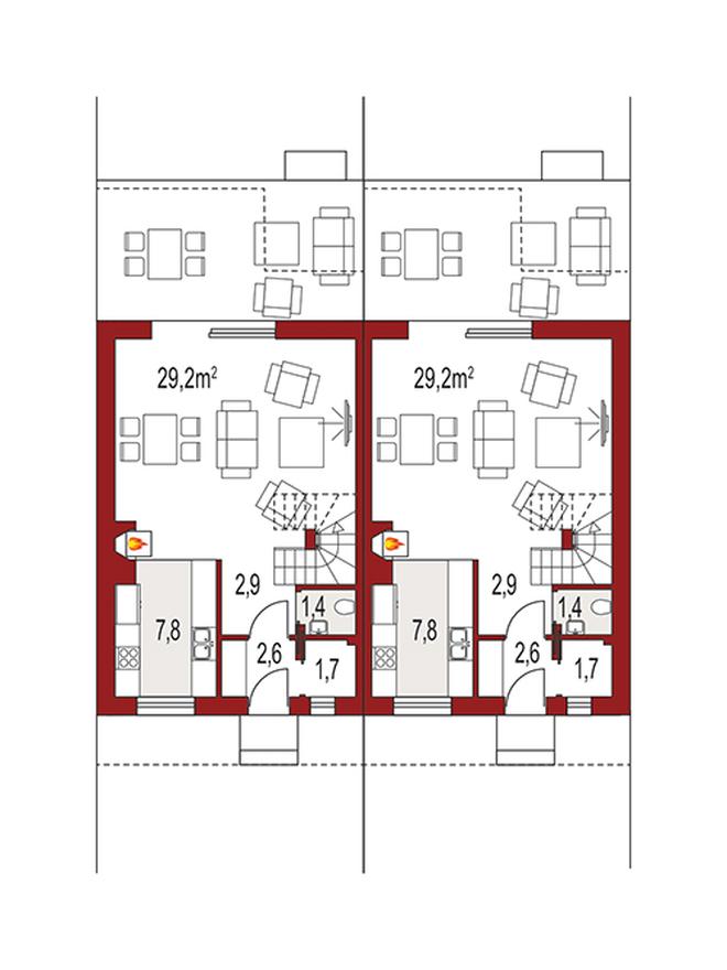 Katrina dwurodzinny (jednorodzinny dwulokalowy)