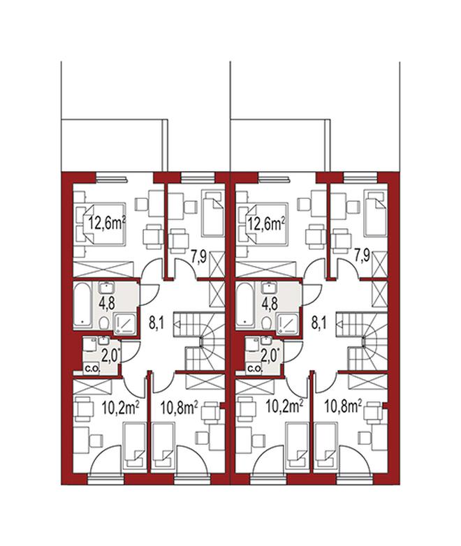 Katrina dwurodzinny (jednorodzinny dwulokalowy)
