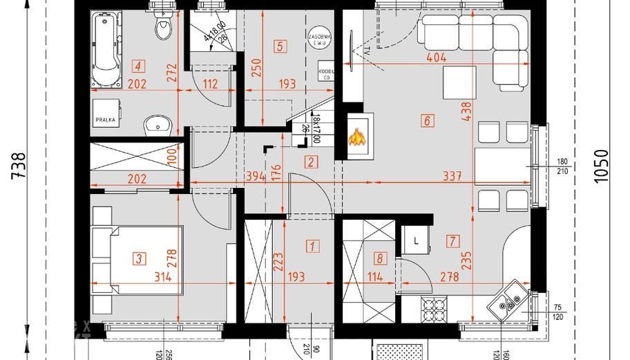 Projekt domu D170D wersja drewniana