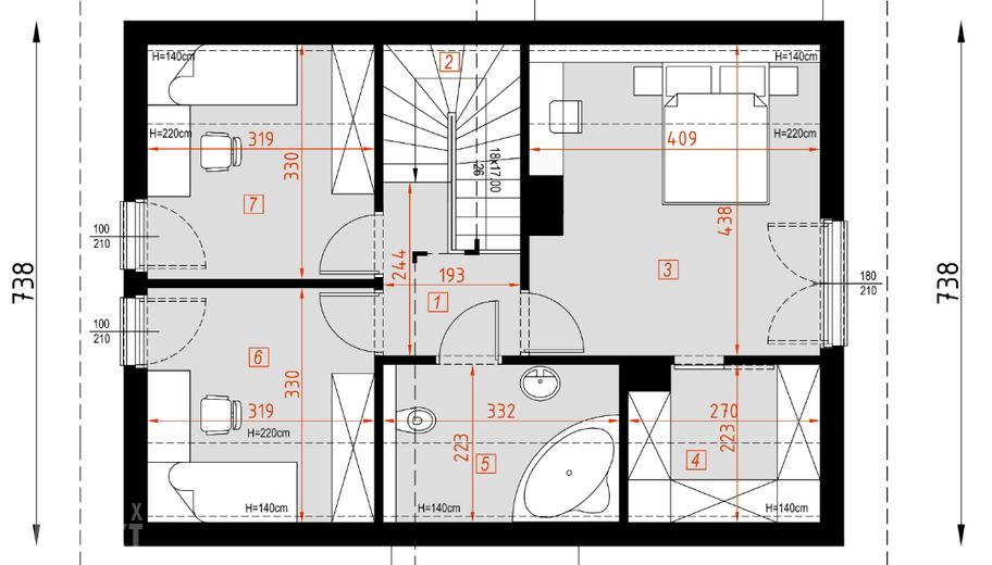 Projekt domu D170D wersja drewniana