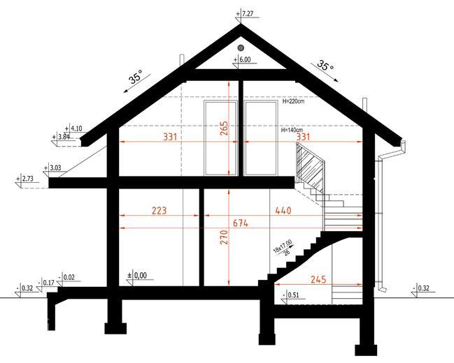 Projekt domu D170D wersja drewniana