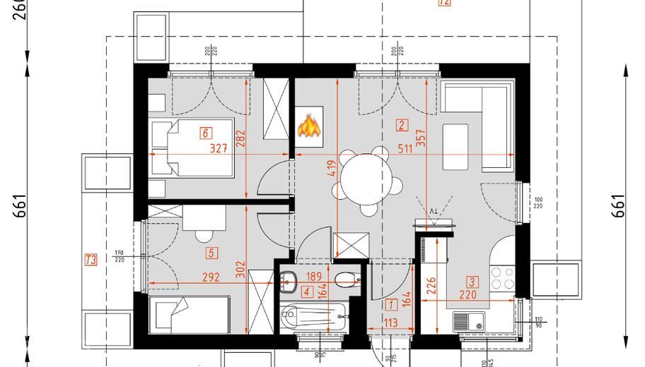 Projekt domu D237D wersja drewniana