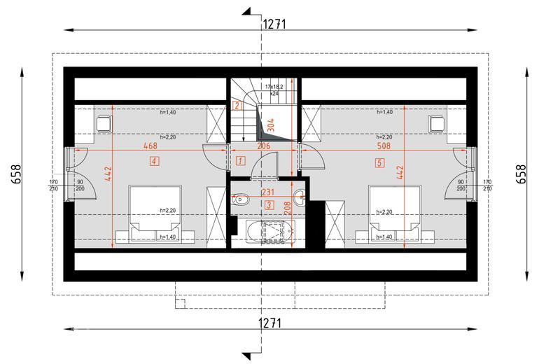 Projekt domu D295D wersja drewniana