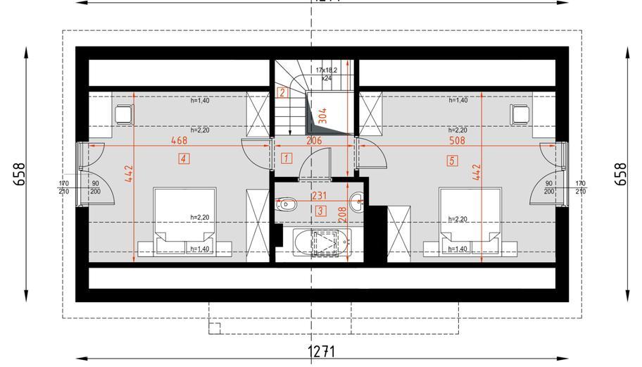 Projekt domu D295D wersja drewniana