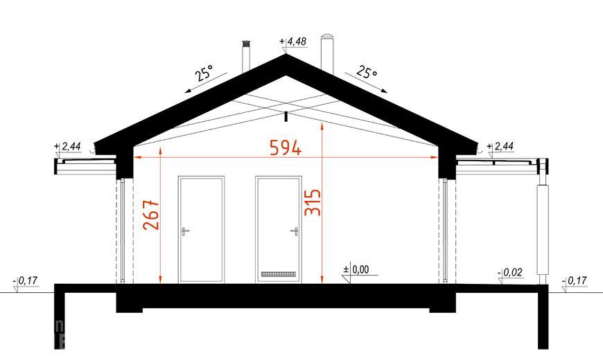 Projekt domu D314D wersja drewniana