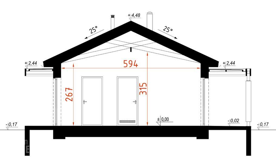 Projekt domu D314D wersja drewniana