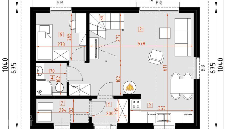 Projekt domu D417 Paulinka wersja drewniana