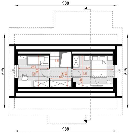 Projekt domu D417 Paulinka wersja drewniana