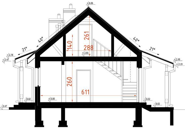 Projekt domu D417 Paulinka wersja drewniana