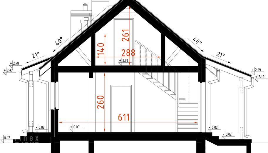 Projekt domu D417 Paulinka wersja drewniana