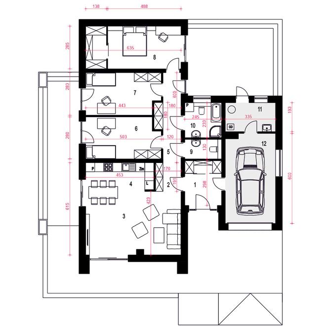 Srebrna z garażem 1-st. [A]