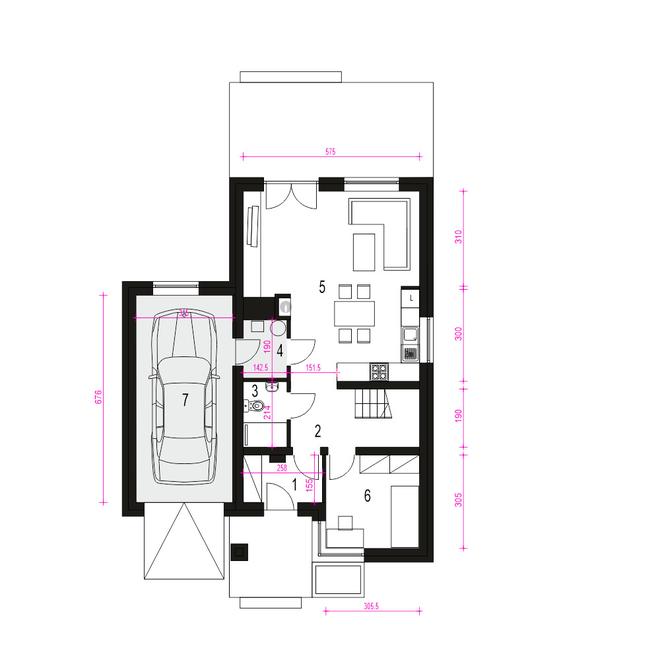 Gabi z garażem 1-st. [A]