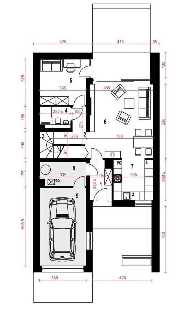 Talia z garażem 1-st. [A]