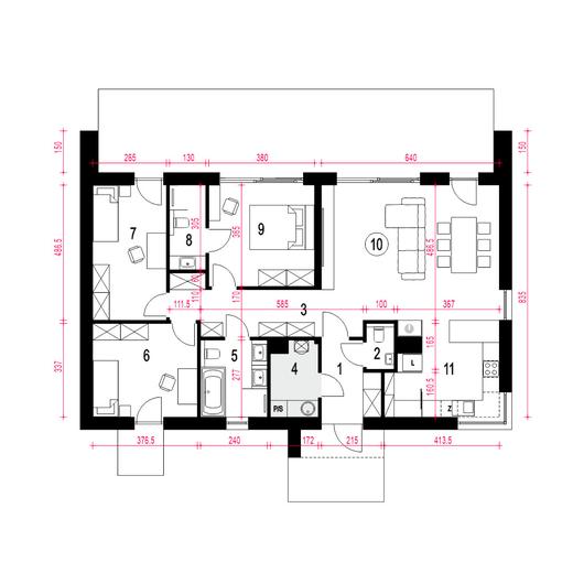 Hyzop III bez garażu [B]