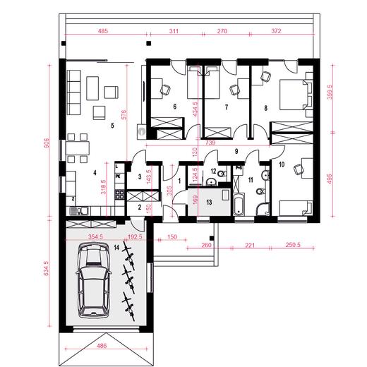 Gąska III z garażem 1-st. [A]