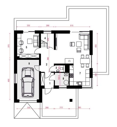 Karla z garażem 1-st. [A]