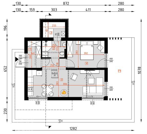 Projekt domu DM28 wersja drewniana