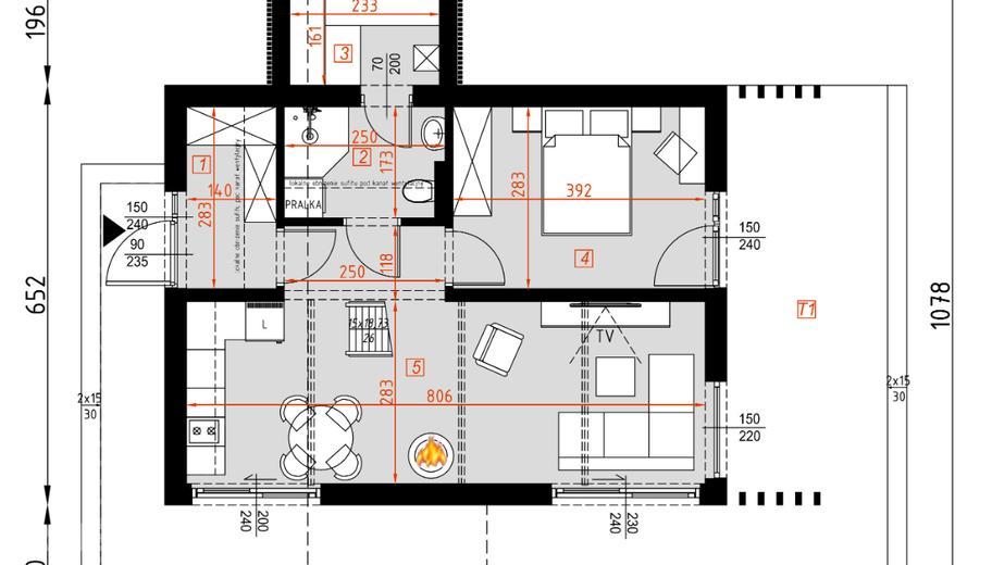 Projekt domu DM28 wersja drewniana