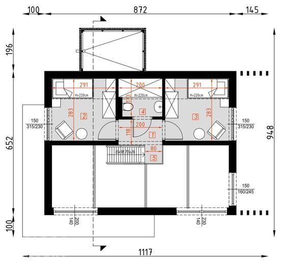 Projekt domu DM28 wersja drewniana