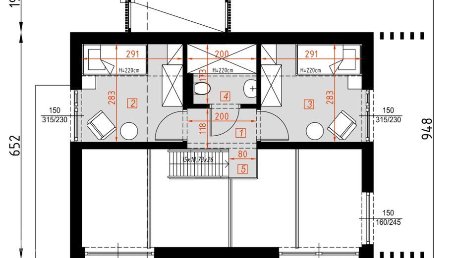 Projekt domu DM28 wersja drewniana