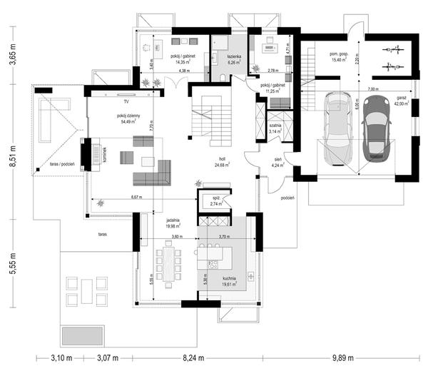 Dom z widokiem wariant C