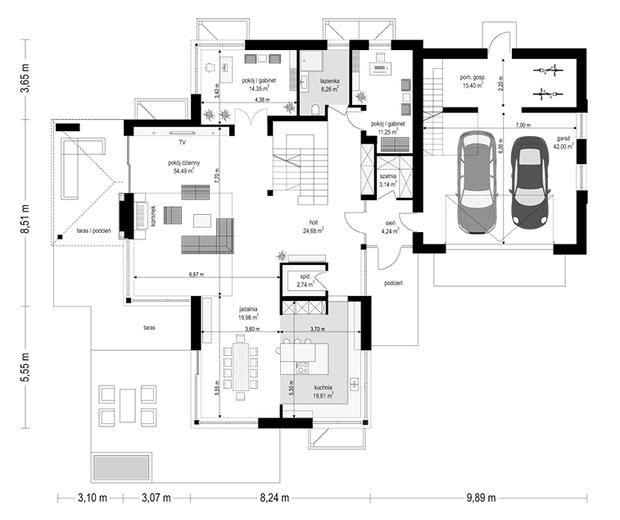 Dom z widokiem wariant D