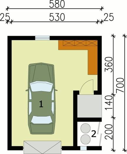 Garaż / Budynek gospodarczy G100