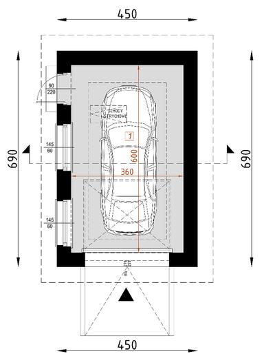 Garaż jednostanowiskowy G15