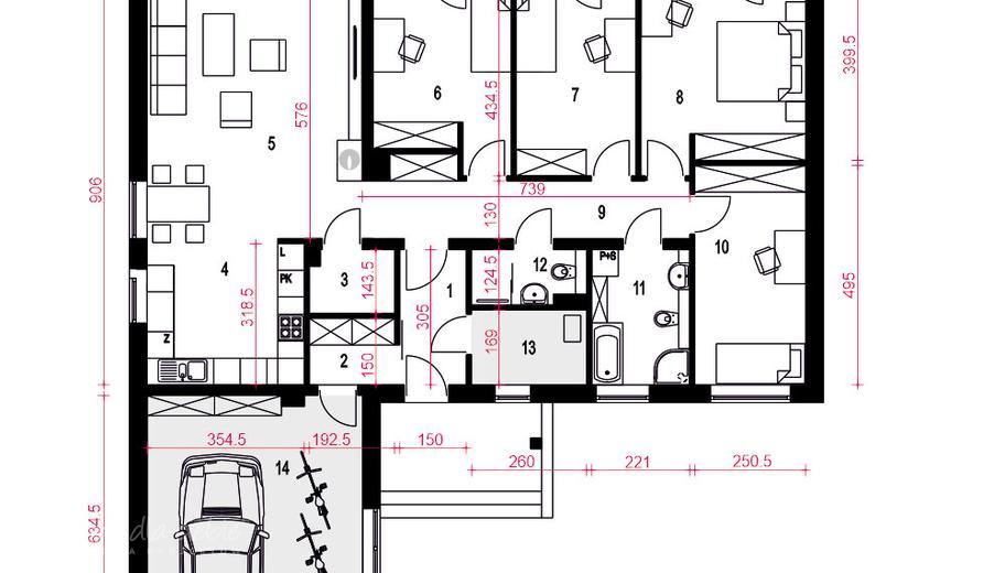Gąska IV A z garażem 1-st. [A]