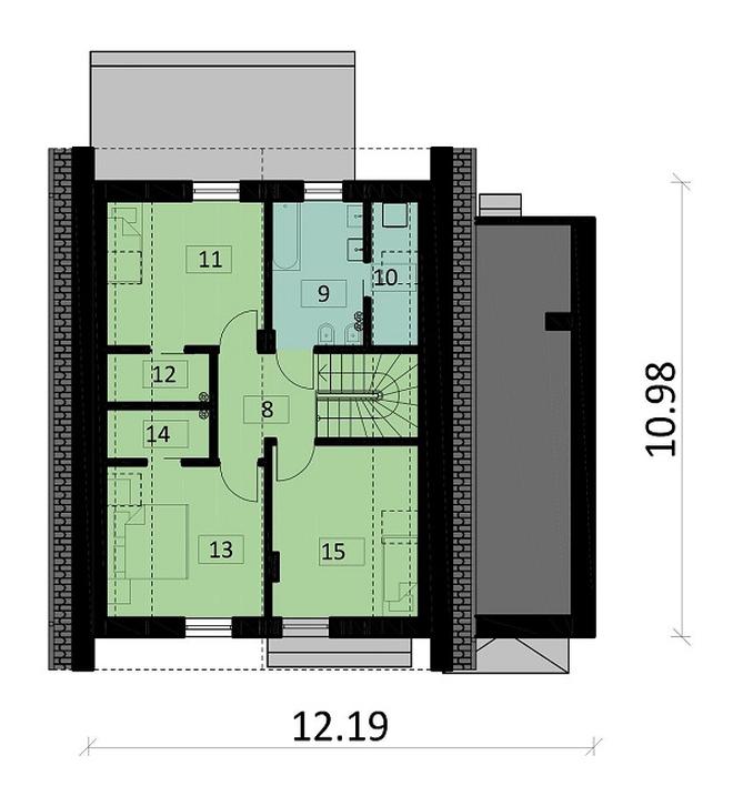Projekt domu Ka110 (segment)