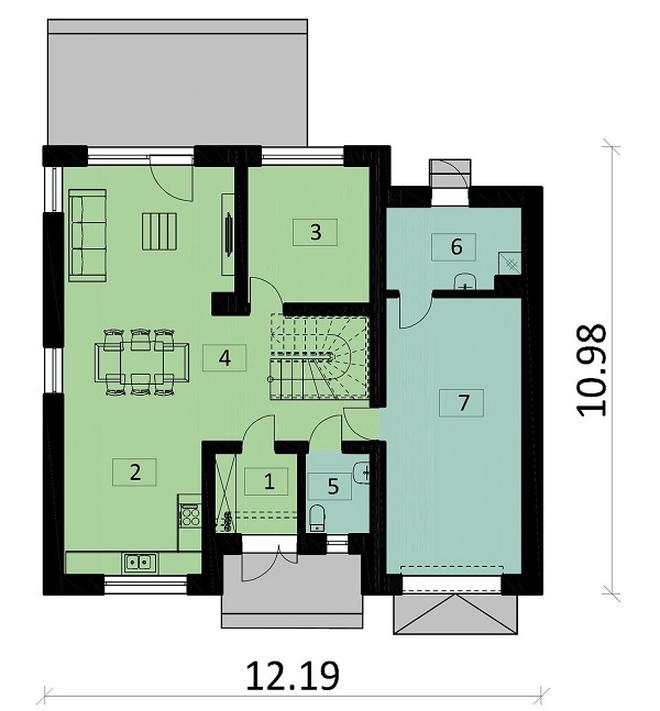 Projekt domu Ka110 (segment)