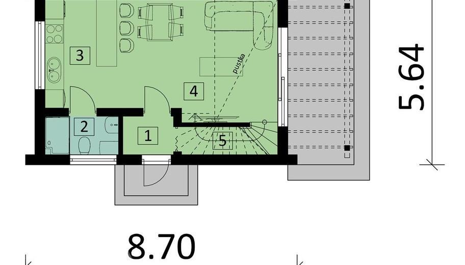Projekt domu Ka157 Sz (letniskowy)