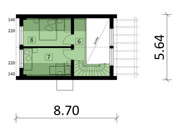 Projekt domu Ka157 Sz (letniskowy)