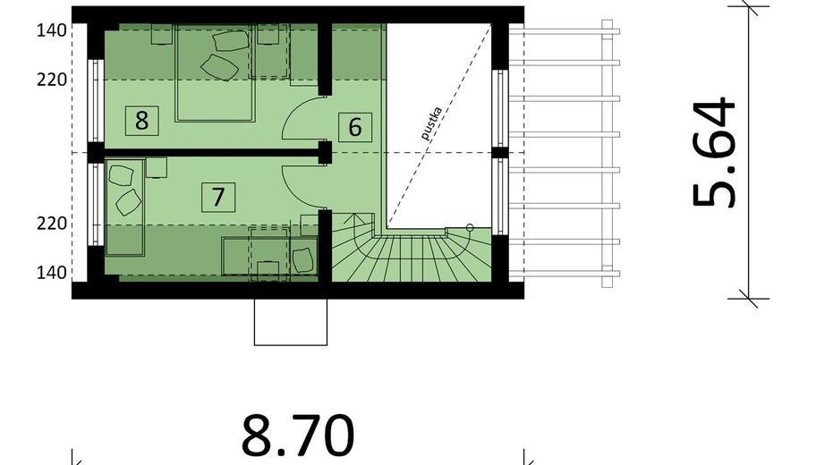 Projekt domu Ka157 Sz (letniskowy)
