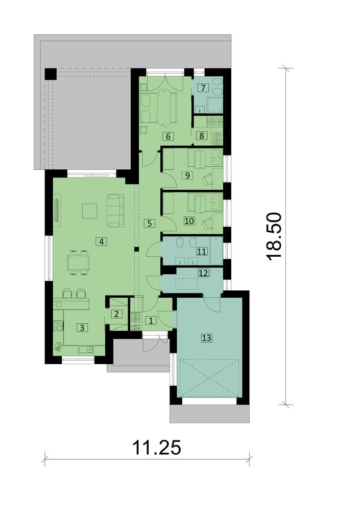 Projekt domu Ka161 T