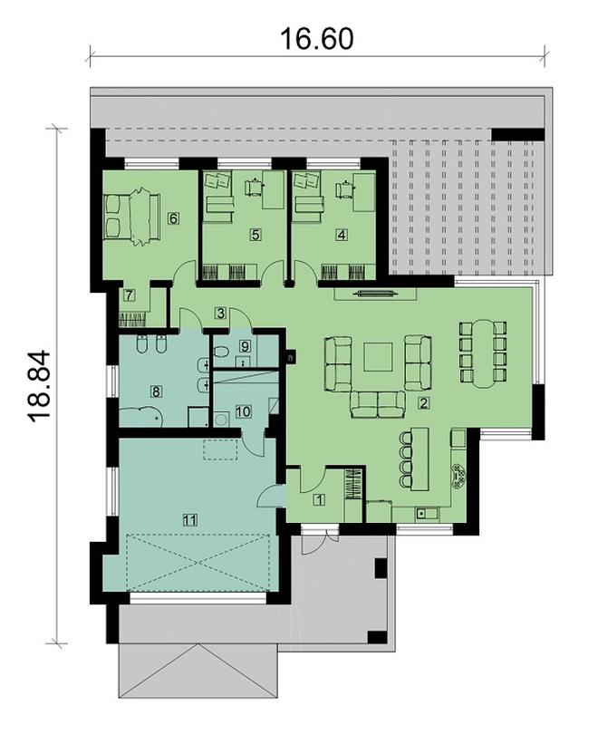Projekt domu Ka171 war.1