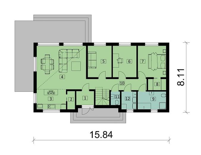 Projekt domu Ka259 Sz