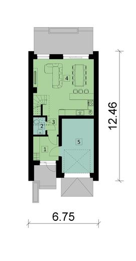 Projekt domu Ka265 S (segment)