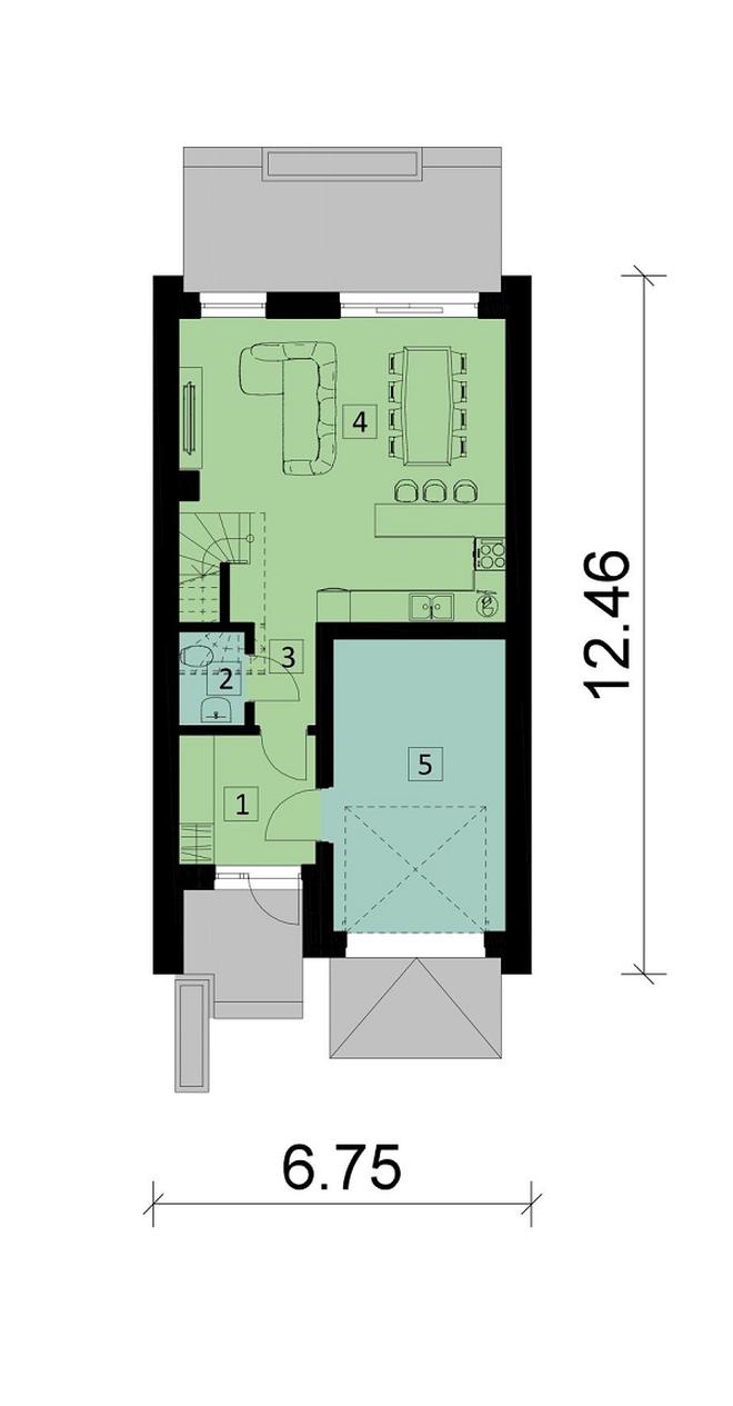 Projekt domu Ka265 S (segment)