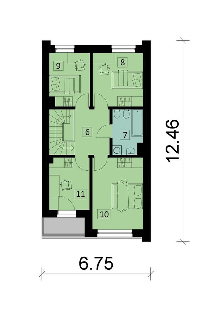 Projekt domu Ka265 war.1 S (segment)