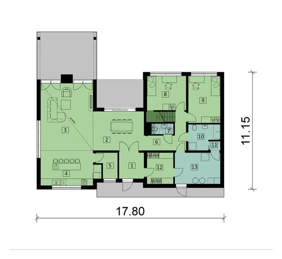 Projekt domu Ka278 Sz