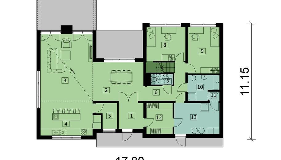 Projekt domu Ka278 Sz