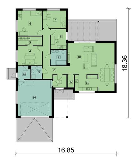 Projekt domu Ka54 Sz