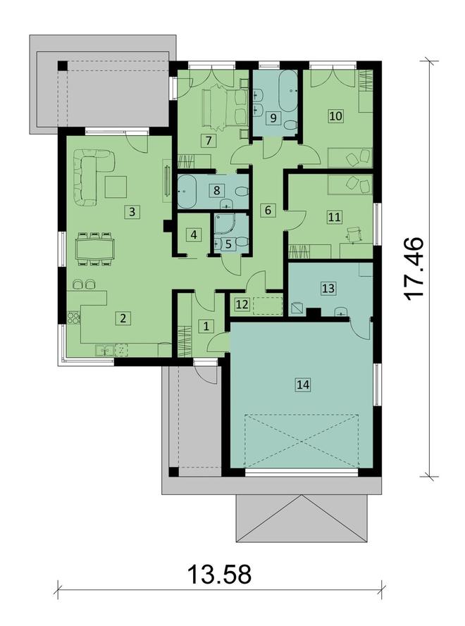 Projekt domu Ka59 Sz